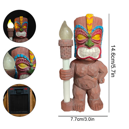 Tiki Tropical - Solar Light and Statue