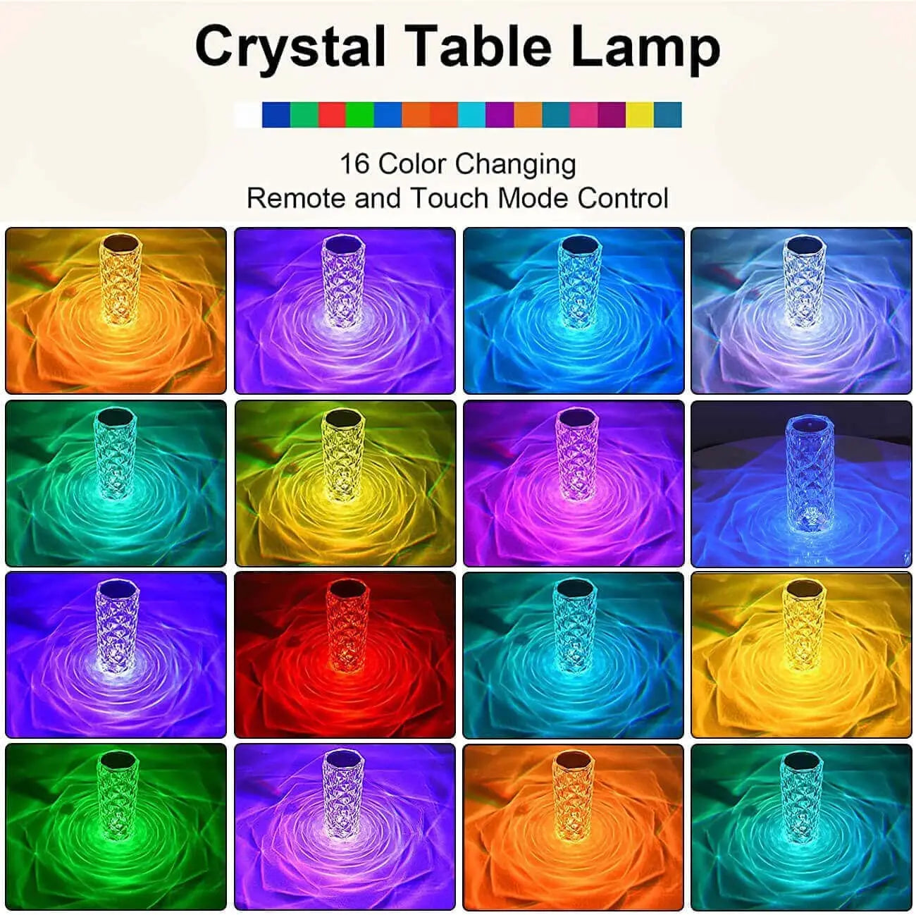 Coloured LED Crystal Lamp